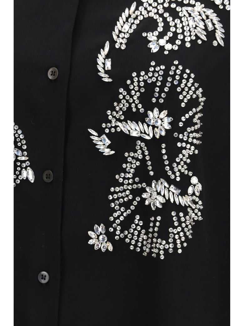 shirt casia black rhinestones by Selfnex