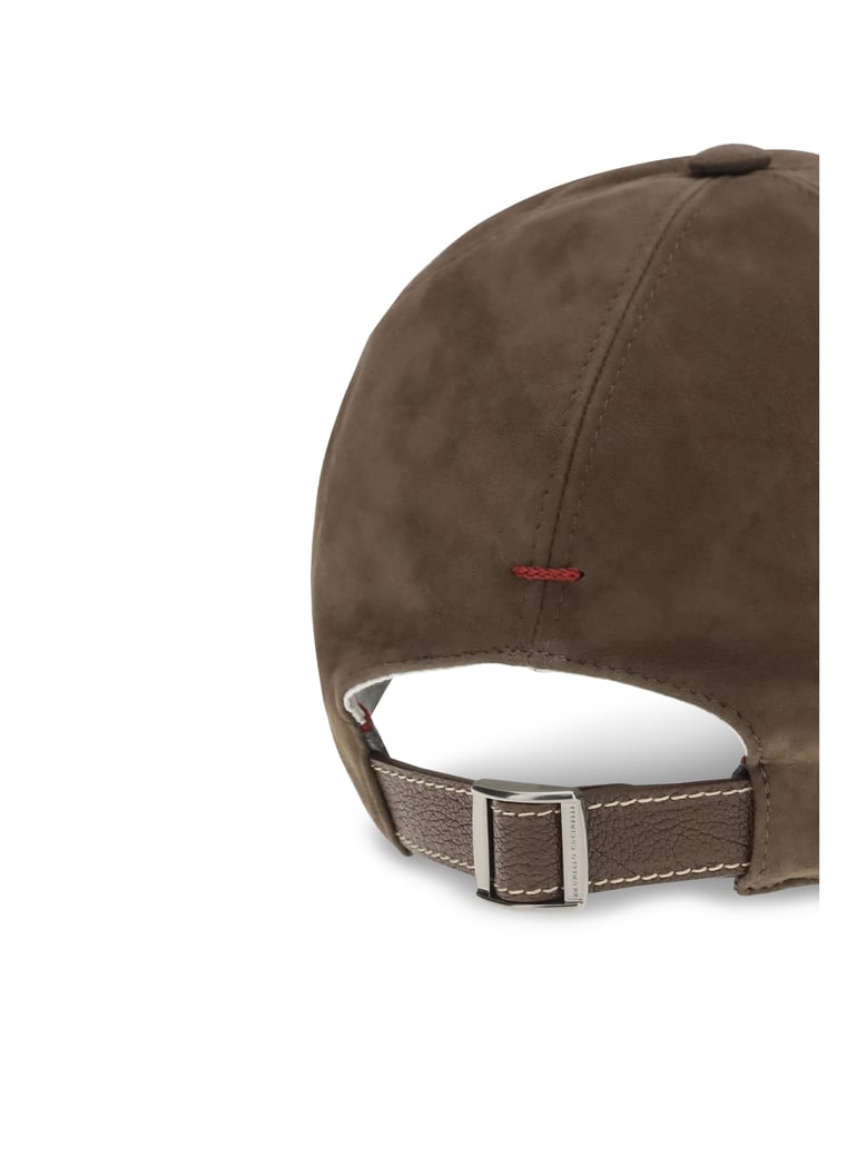 baseball cap suede espresso/pearl by Selfnex