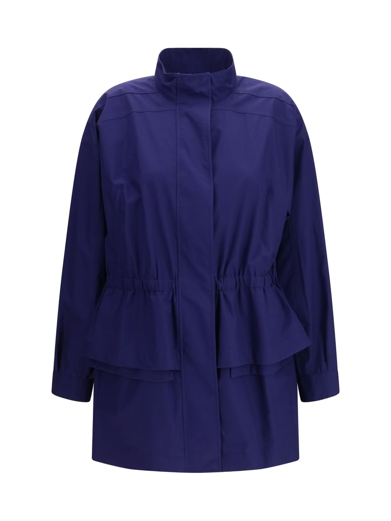 midi poplin parka blouson blue by Selfnex