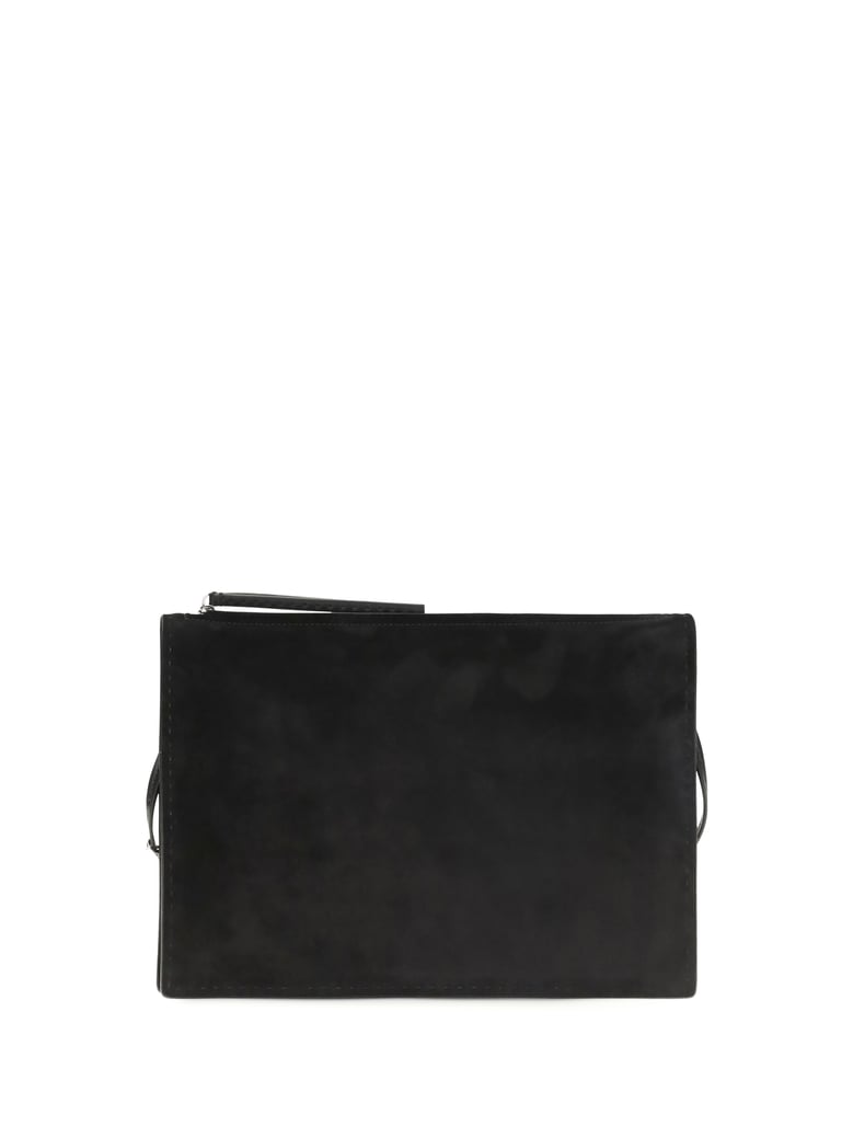 clutch glove suede black/silver by Selfnex
