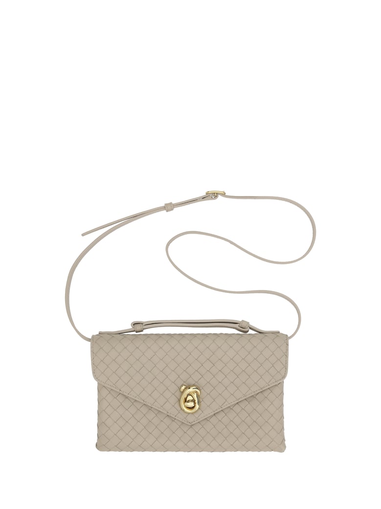 shoulder bag knot lock ecru-muse brass by Selfnex