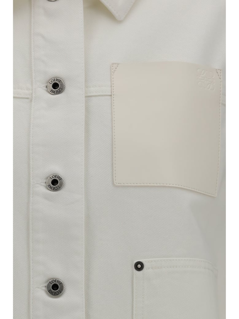 workwear denim jacket white by Selfnex