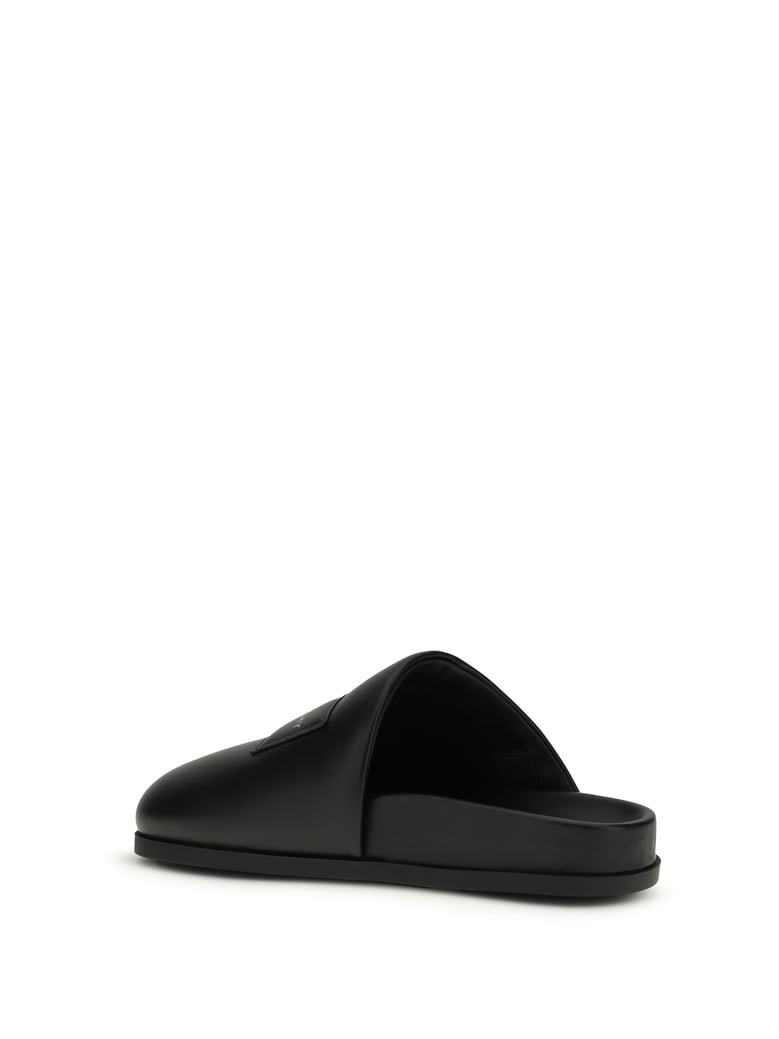 leather mules black by Selfnex