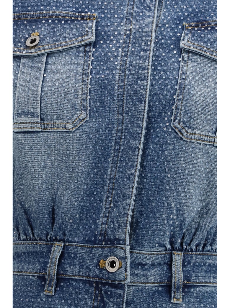 playsuit rhinestone denim blue by Selfnex