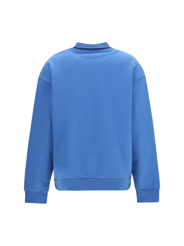 crewneck sweatshirt with collar light blue by Selfnex