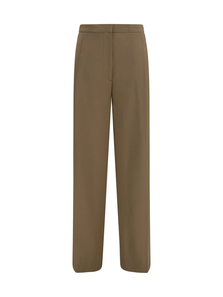 pleated pants beige by Selfnex