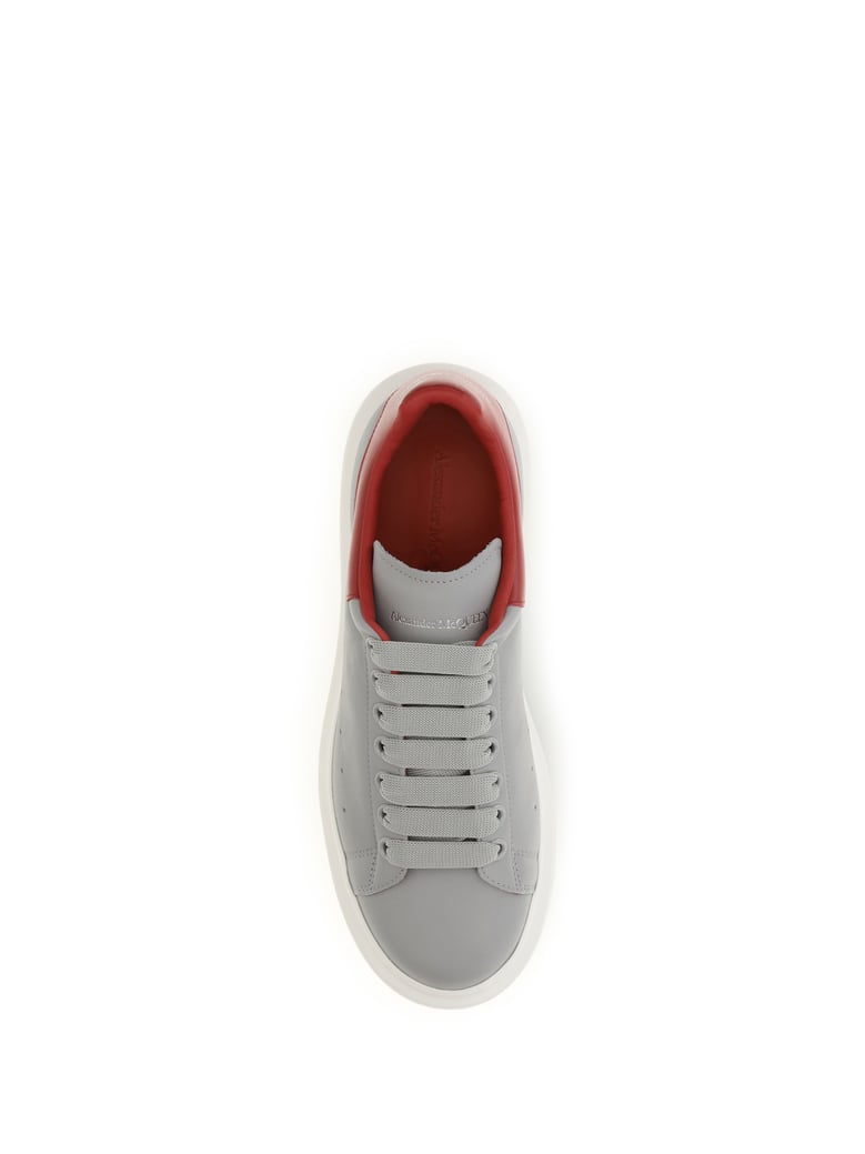 leather sneakers grey/flame by Selfnex