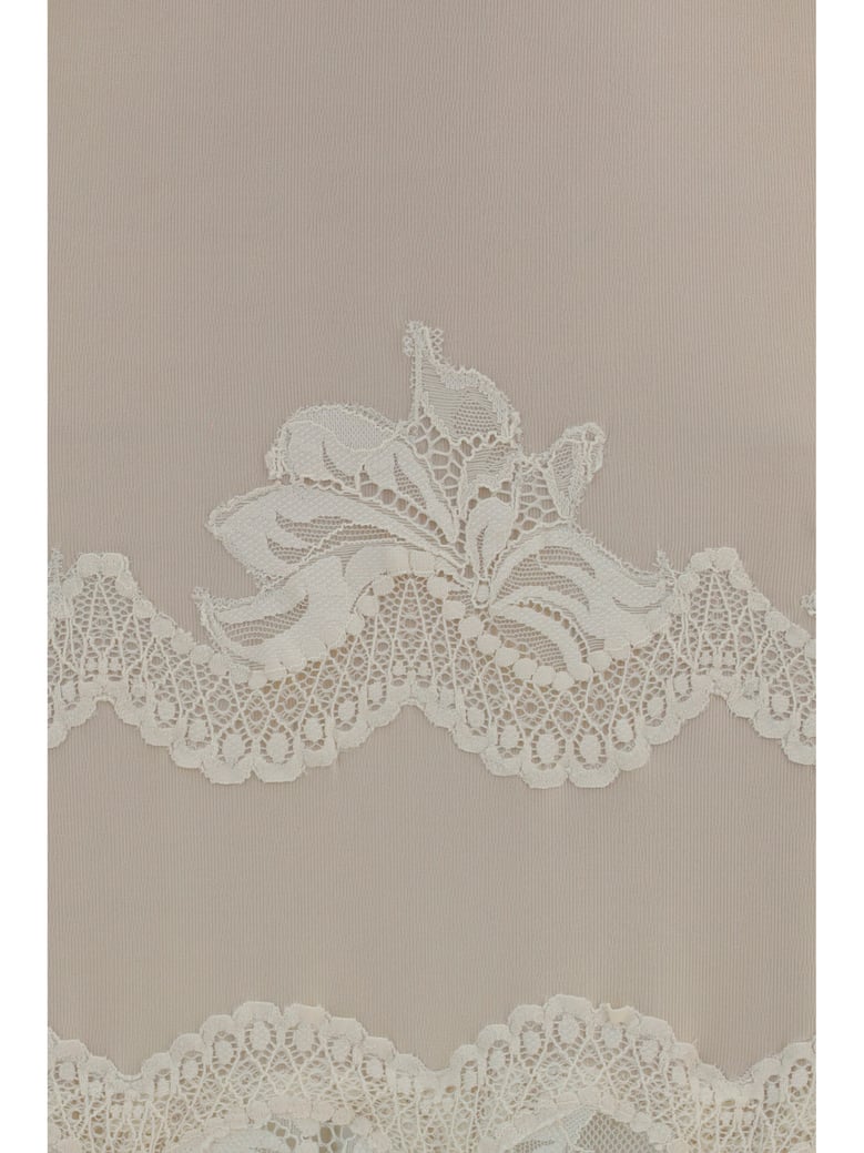dress, lace and jersey, ivory by Selfnex