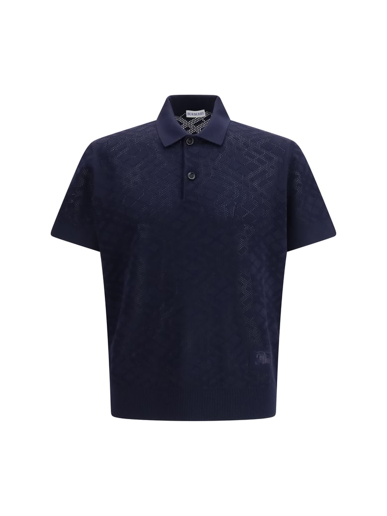 polo shirt check wool silhouette blue by Selfnex