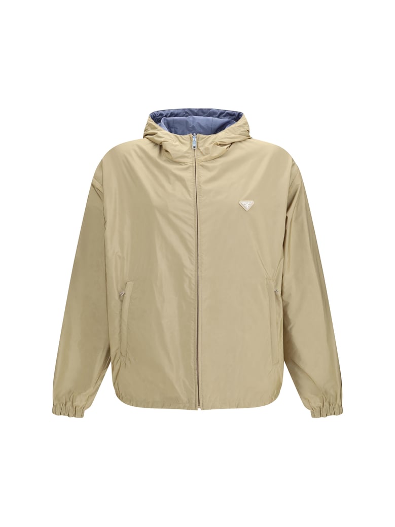 down jacket re-nylon reversible camel/aviation by Selfnex