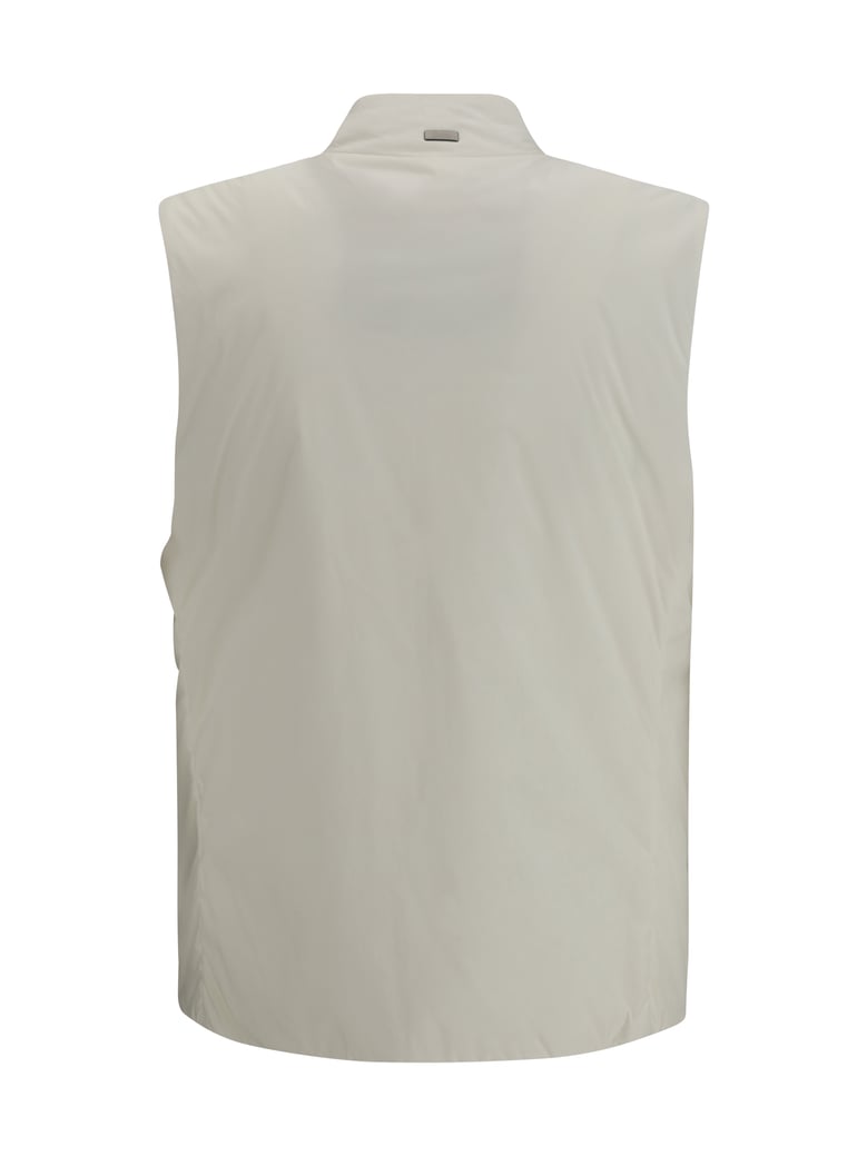 sleeveless vest white by Selfnex