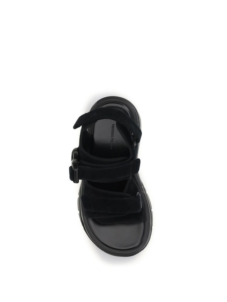 sandals pace runner suede black by Selfnex