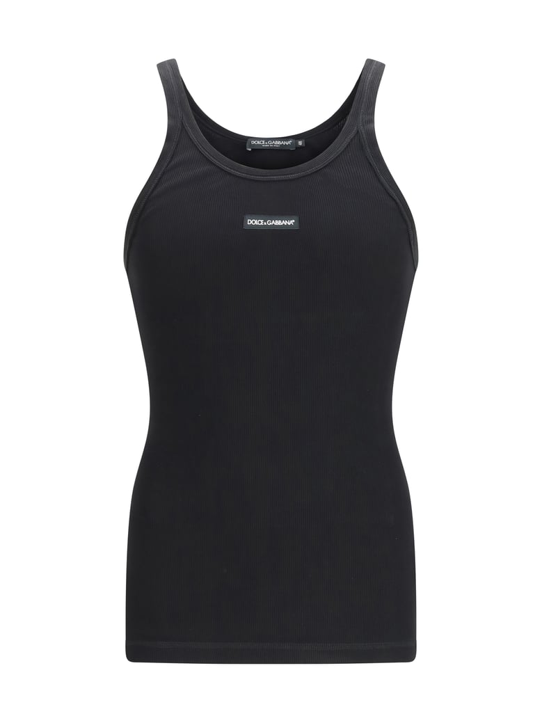 tank top printed cotton black by Selfnex