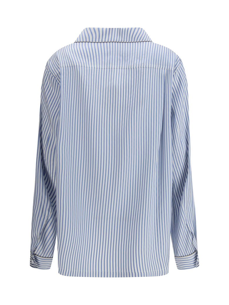 silk pj shirt sky blue/off white by Selfnex