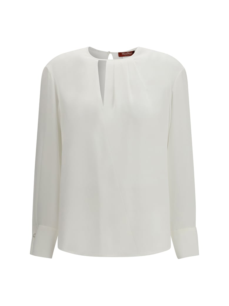 crew-neck blouse natural by Selfnex