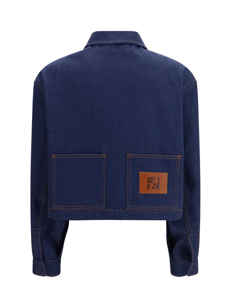 cropped denim jacket navy by Selfnex