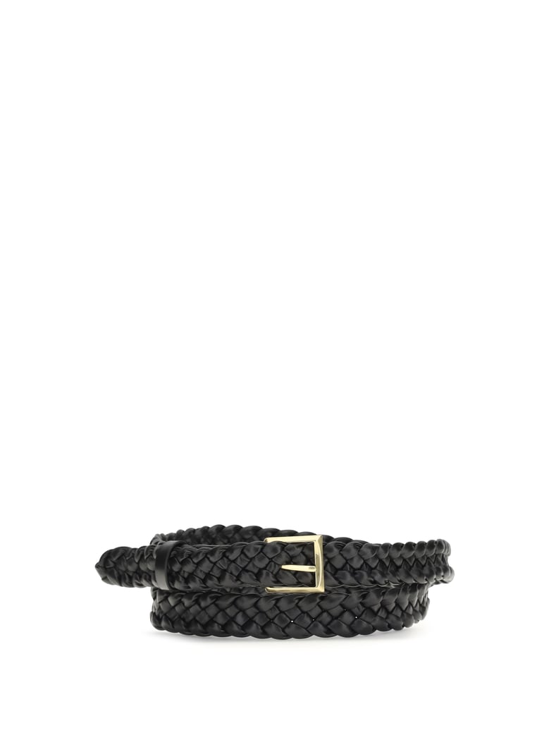 leather belt solo black-brass by Selfnex