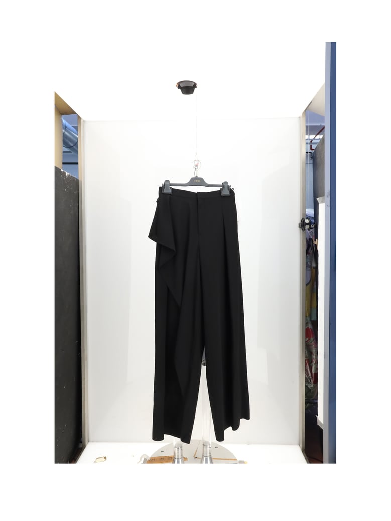 trousers ruffle panta black by Selfnex