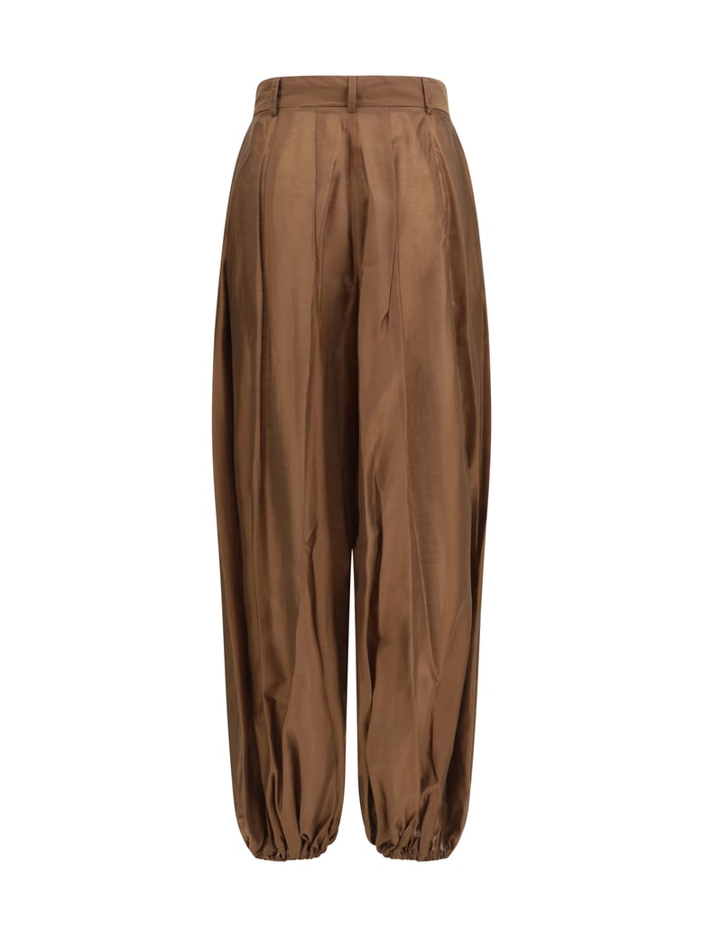 pants in chocolate muslin by Selfnex