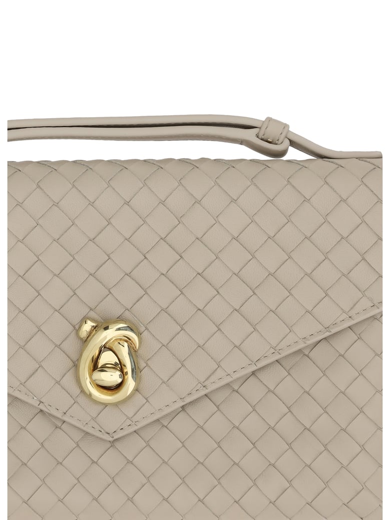 shoulder bag knot lock ecru-muse brass by Selfnex