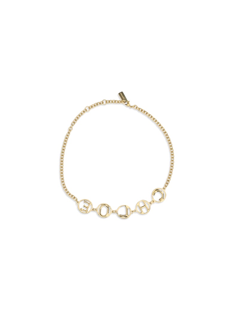 choker necklace script vintage gold by Selfnex