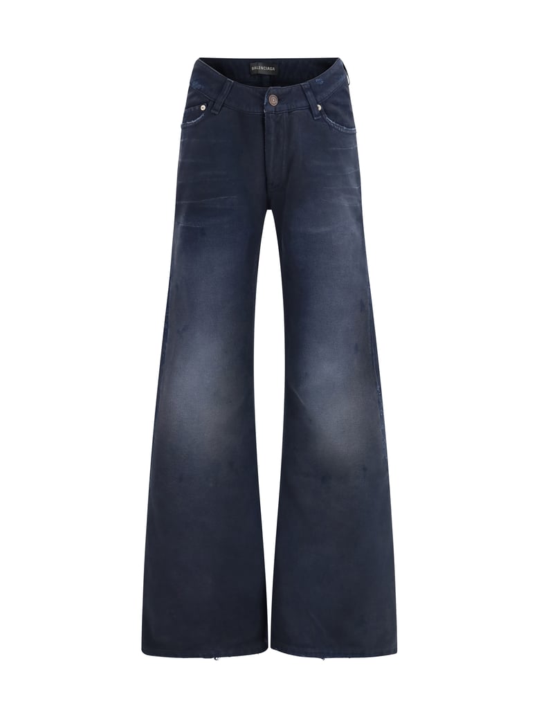 jeans curved waist navy by Selfnex