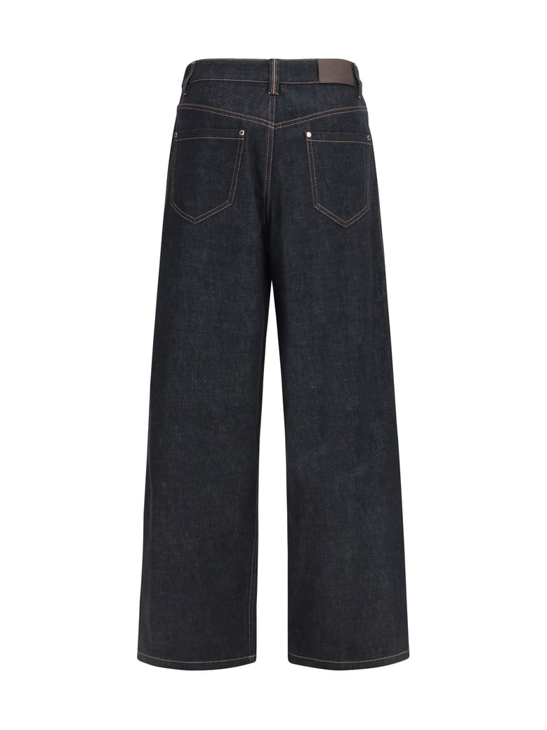 jeans straight-leg denim black by Selfnex