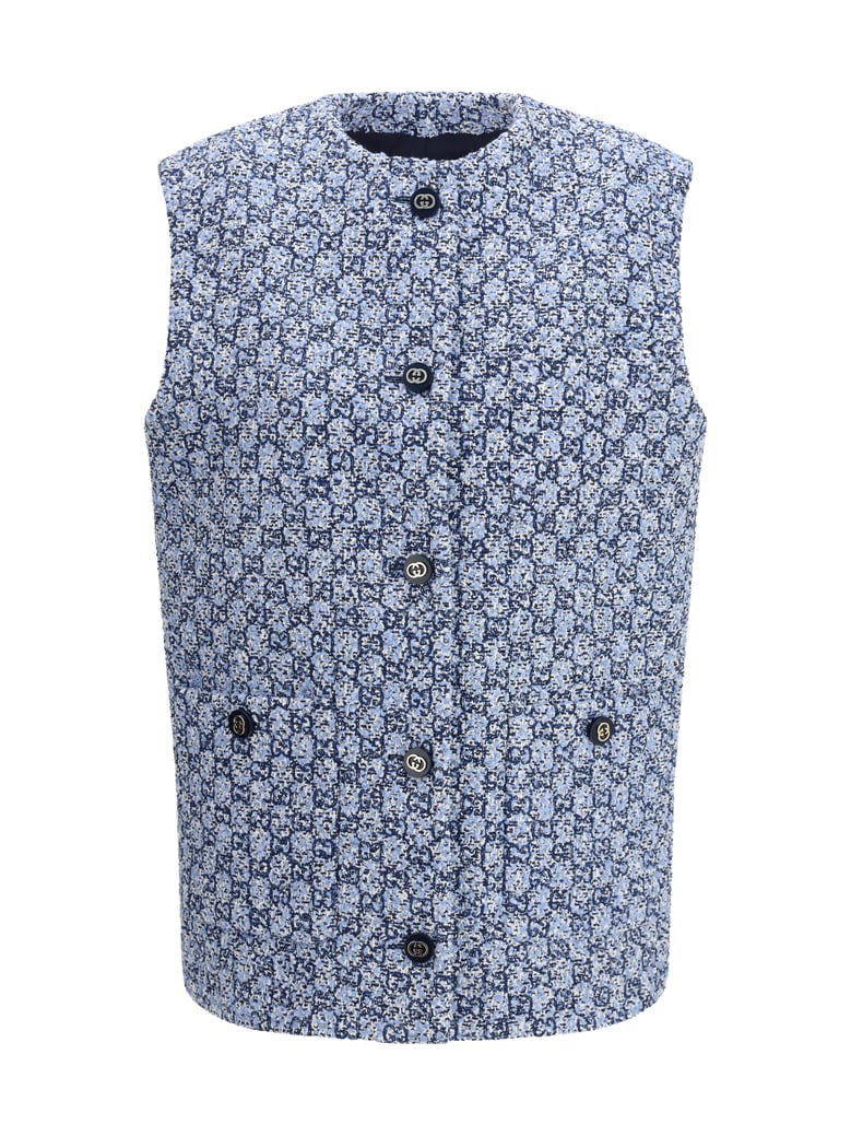 vest gg tweed blue by Selfnex
