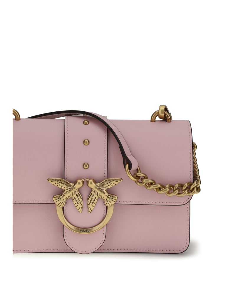 shoulder bag love one light pink/antique gold by Selfnex