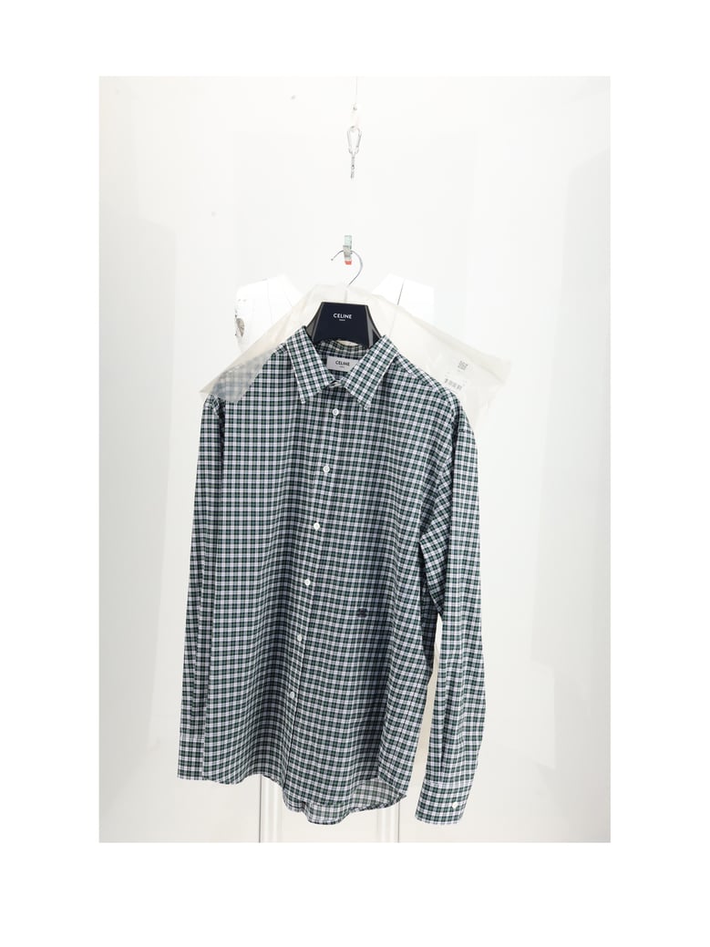 relaxed shirt white/green/yellow by Selfnex