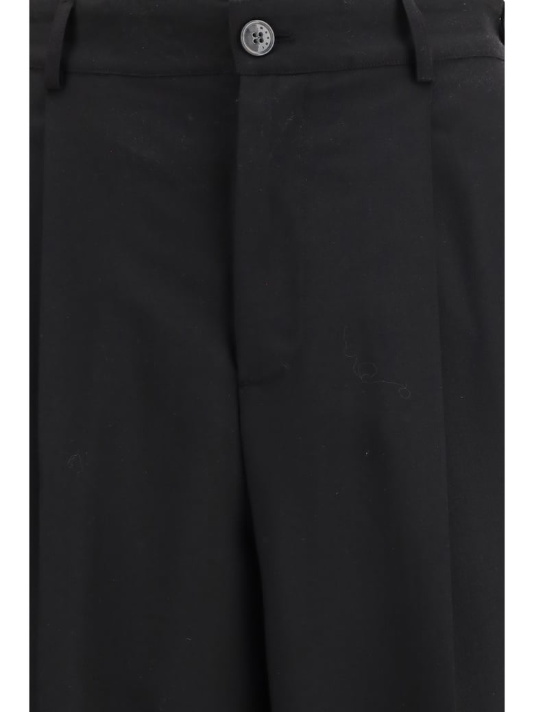 pleated trousers black by Selfnex