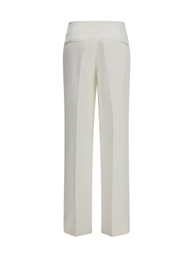 pants easy raw edge white by Selfnex