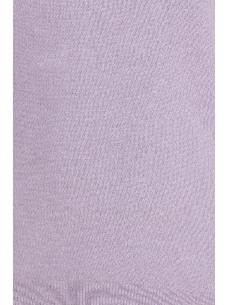 crewneck sweater lilac cashmere-linen by Selfnex