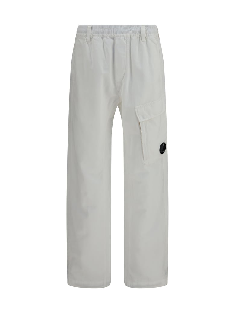 cargo pants boxy lens gauze white by Selfnex