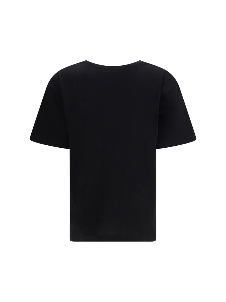 printed cotton t-shirt black/red by Selfnex