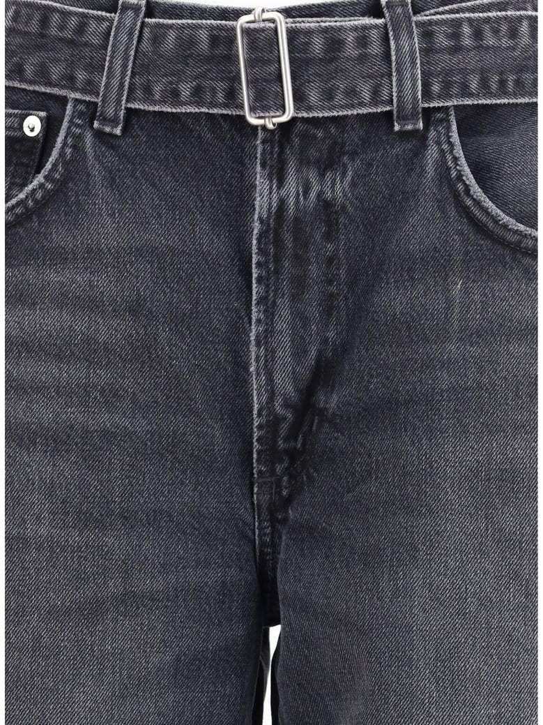 jeans cuffed taper wide arcane black denim by Selfnex