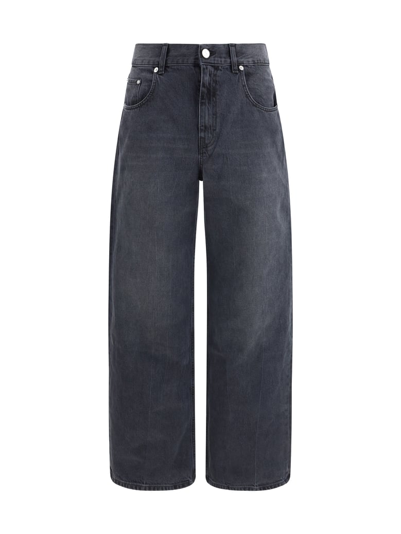 jeans relaxed cut black worn wash by Selfnex