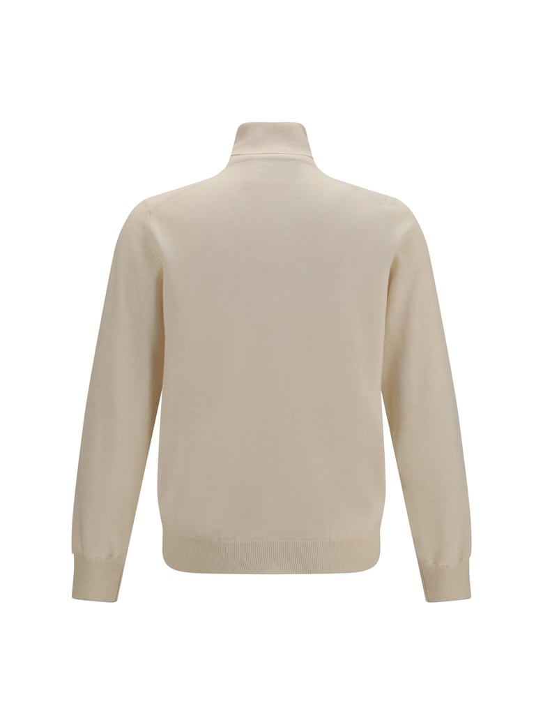 turtleneck cashmere sweater cream/grey by Selfnex