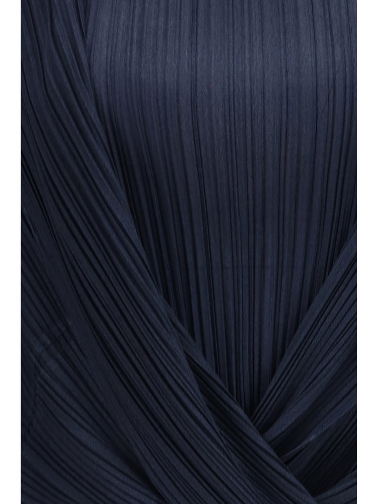 pleated blouse maritime blue by Selfnex