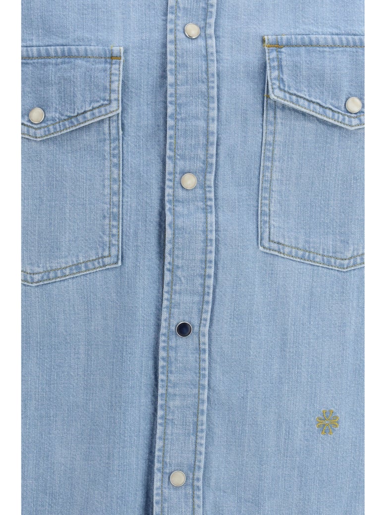 shirt with flap pockets light blue by Selfnex