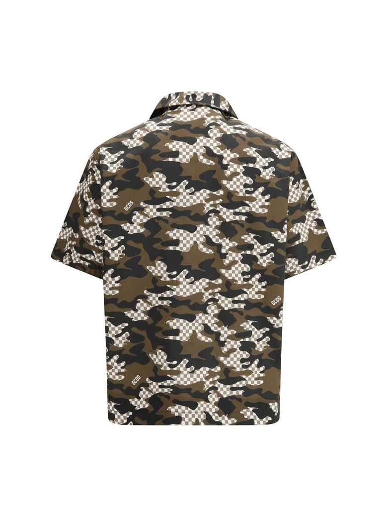 shirt checked camo dark brown/black by Selfnex