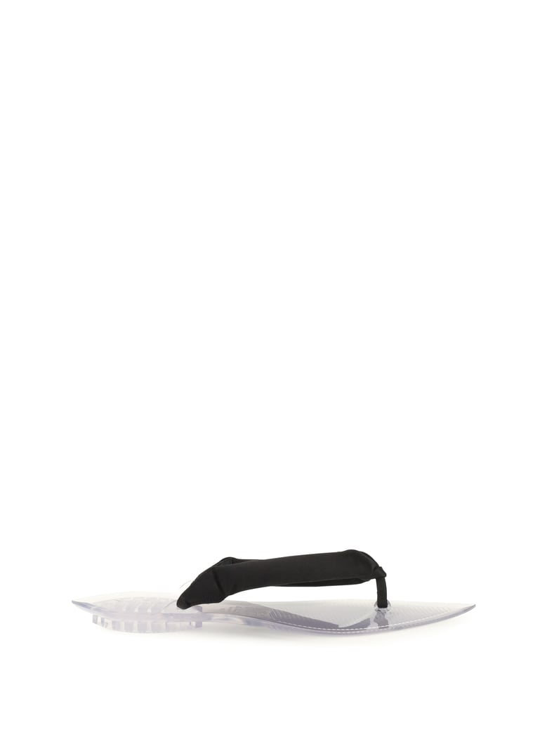 flip-flop sandals satin black by Selfnex