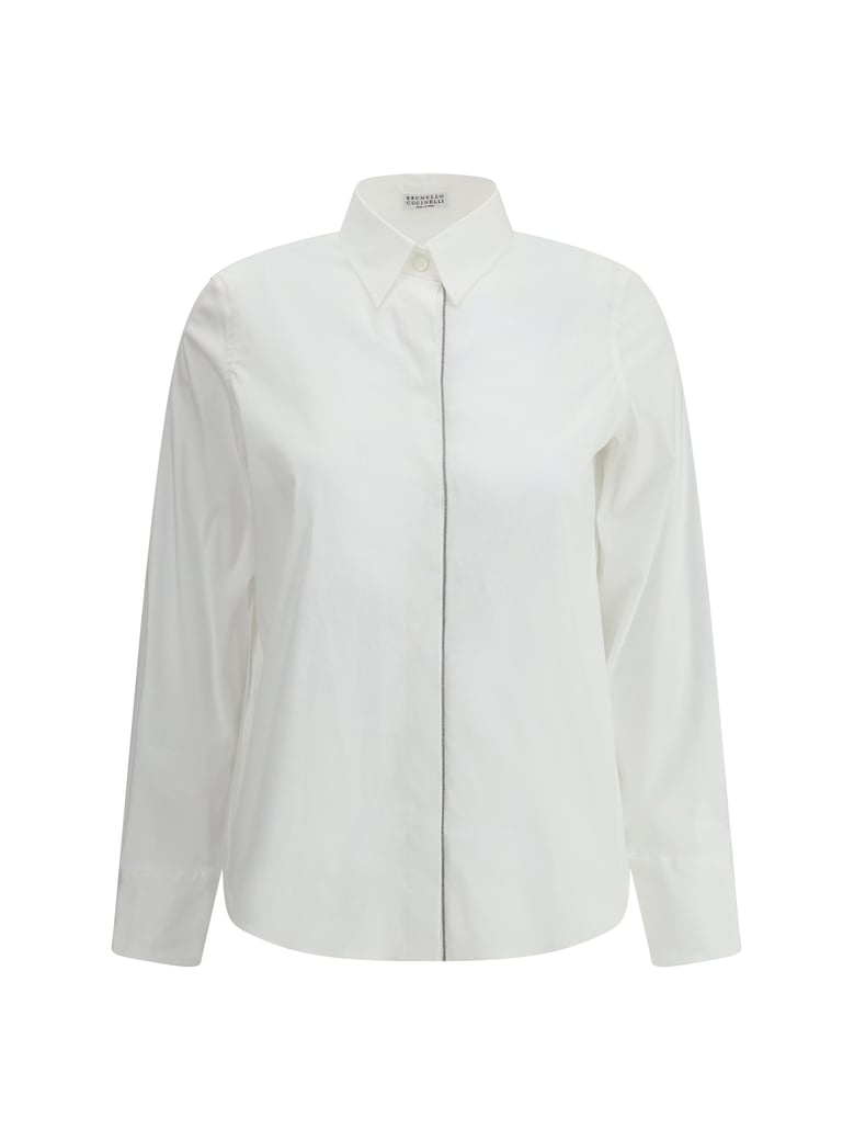 shirt embellished cotton white by Selfnex