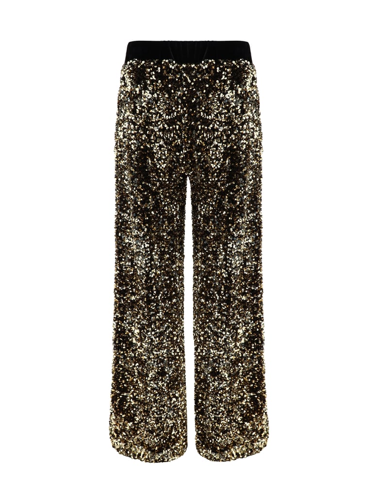 pants velvet with sequins gold by Selfnex