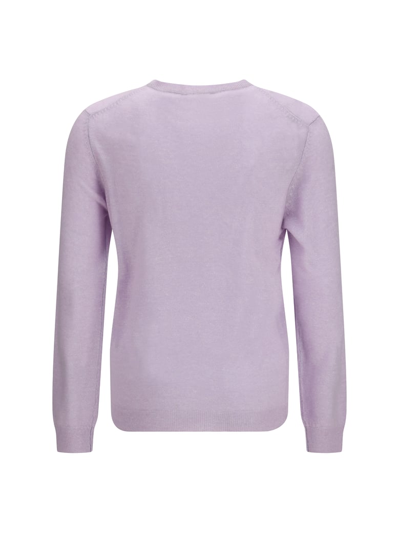 crewneck sweater lilac cashmere-linen by Selfnex