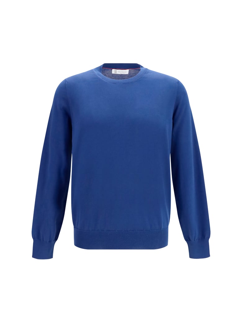 sweater in cotton avio/light grey by Selfnex