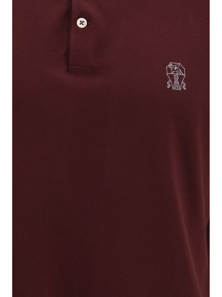 polo shirt burgundy/grey by Selfnex