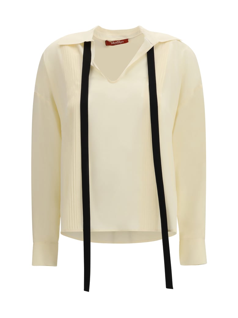 silk blouse beige by Selfnex