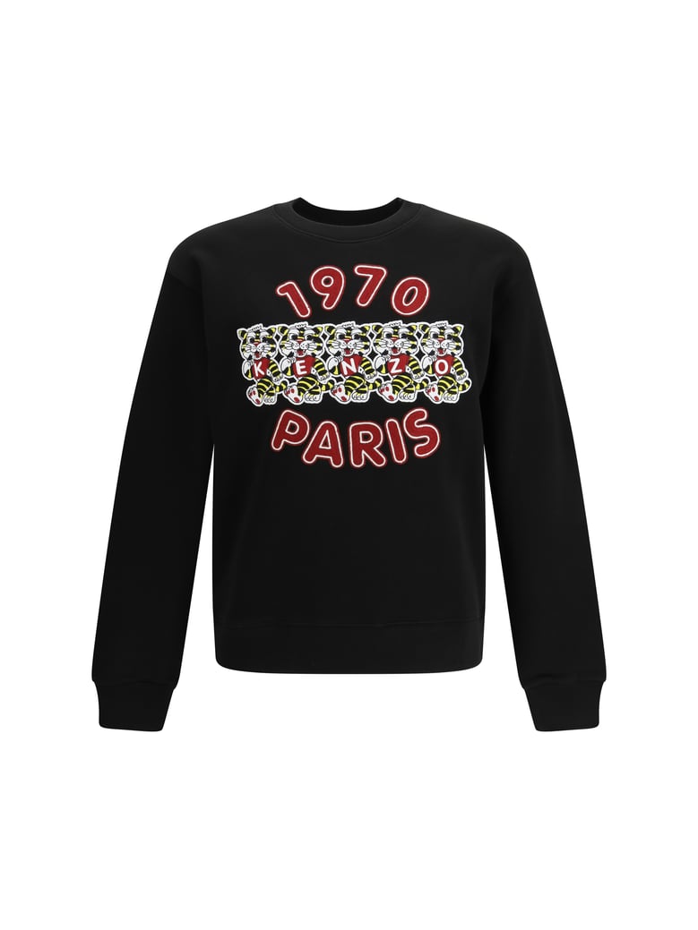 sweatshirt wild tiger cotton black by Selfnex