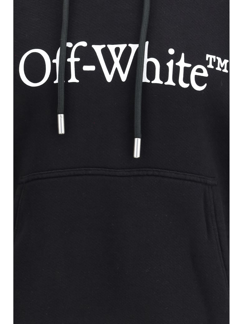 hoodie big logo bookkish over black/white by Selfnex